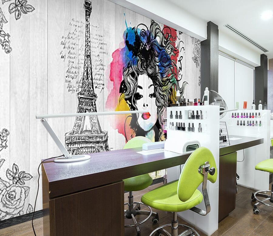 3D Tower Girl 1545 Wall Murals Wallpaper AJ Wallpaper 2 