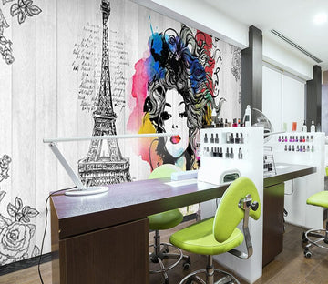 3D Tower Girl 1545 Wall Murals Wallpaper AJ Wallpaper 2 