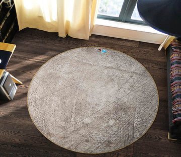 3D Gray 64183 Round Non Slip Rug Mat