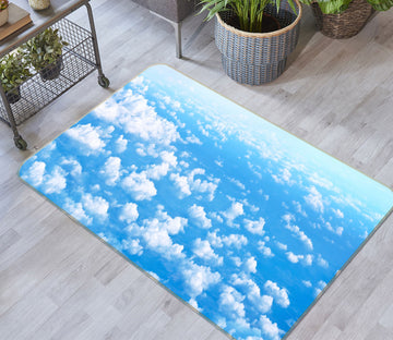 3D Blue Sky White Clouds 65139 Non Slip Rug Mat