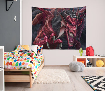 3D Red Dragon 121198 Tom Wood Tapestry Hanging Cloth Hang