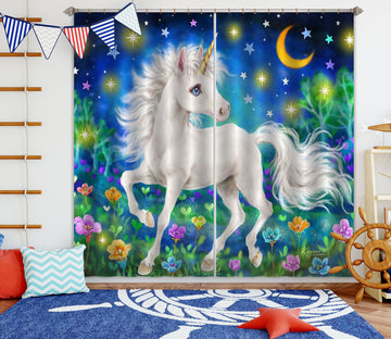 3D Unicorn Star 9019 Kayomi Harai Curtain Curtains Drapes
