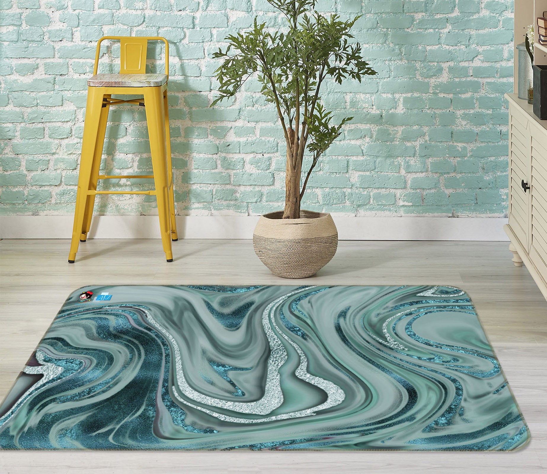 3D Texture 83014 Andrea haase Rug Non Slip Rug Mat