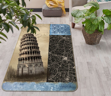 3D Building Pattern 32146 Non Slip Rug Mat