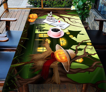 3D Haunted House Pumpkin 057 Halloween Tablecloths Wallpaper AJ Wallpaper 