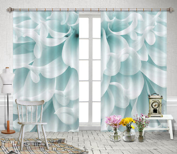 3D Light Blue Flower 6400 Assaf Frank Curtain Curtains Drapes