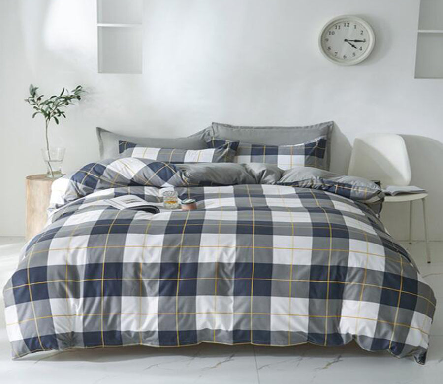 3D Black And White Grid 13142 Bed Pillowcases Quilt