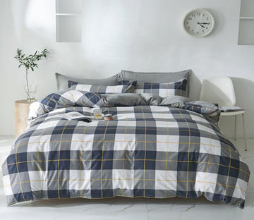 3D Black And White Grid 13142 Bed Pillowcases Quilt