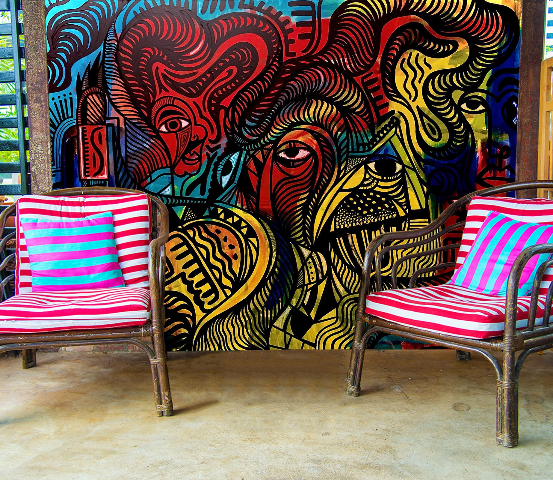 3D Abstract Painting 1277 Jacqueline Reynoso Wall Mural Wall Murals