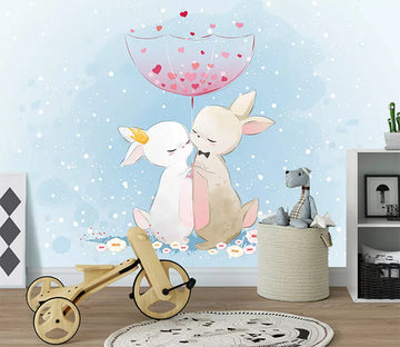 3D Cute Rabbit 1311 Wall Murals Wallpaper AJ Wallpaper 2 