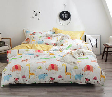 3D Cartoon Little Animals 6160 Bed Pillowcases Quilt