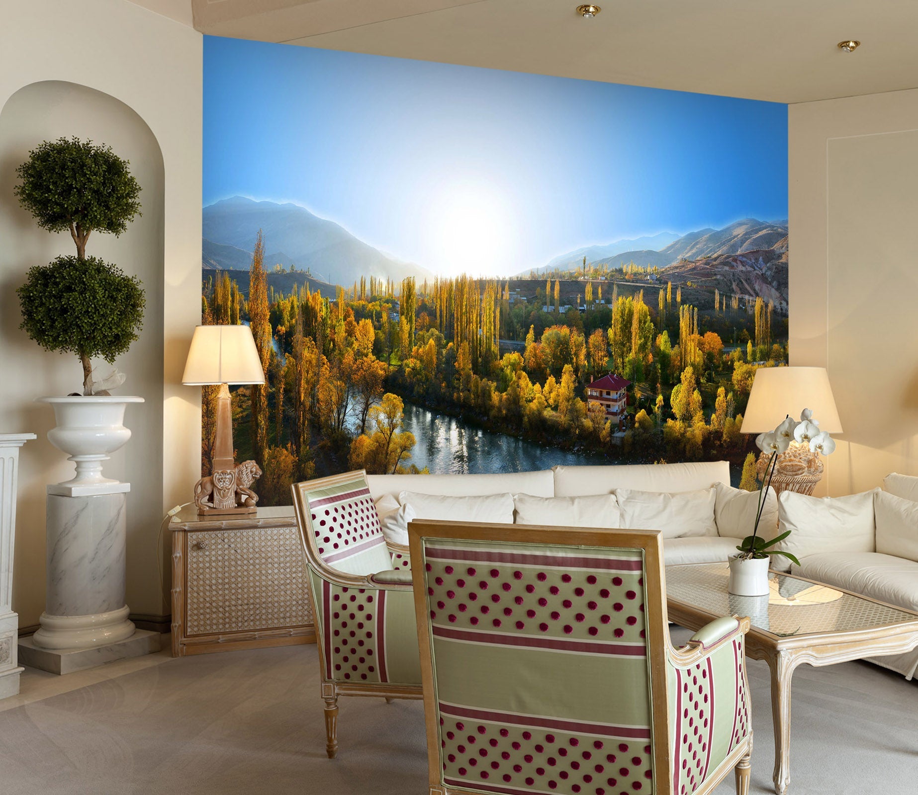 3D Forest Rriver House 25 Wall Murals Wallpaper AJ Wallpaper 2 