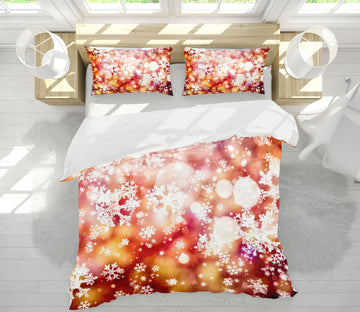 3D Snowflake 51138 Christmas Quilt Duvet Cover Xmas Bed Pillowcases