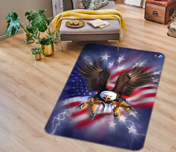 3D Patriotic Eagle 85085 Jerry LoFaro Rug Non Slip Rug Mat