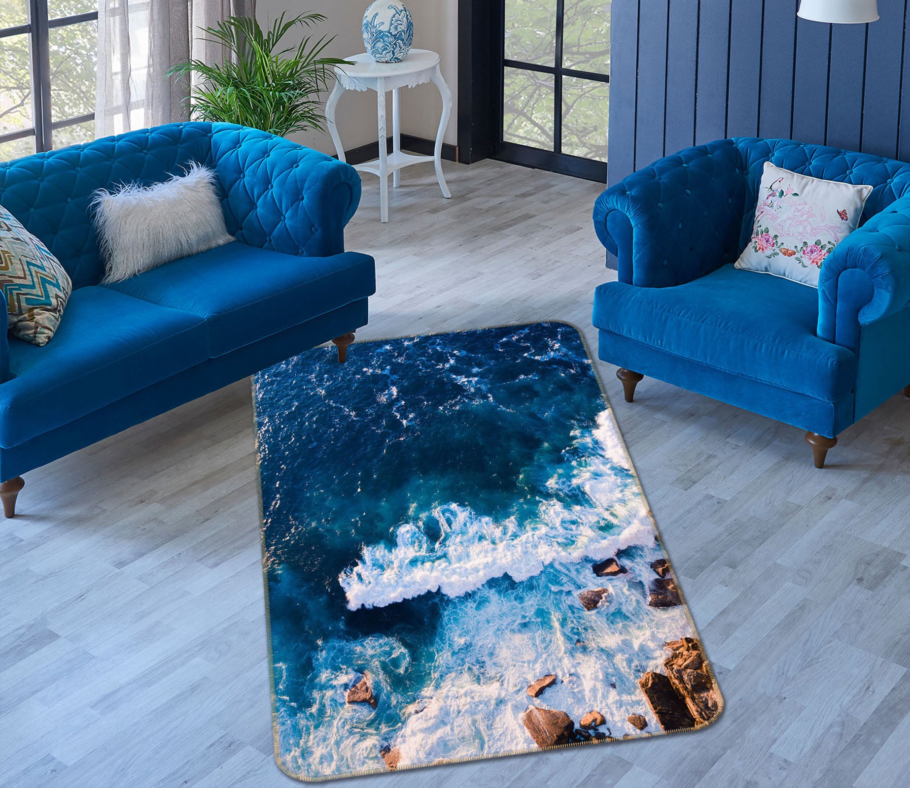 3D Waves 26159 Non Slip Rug Mat