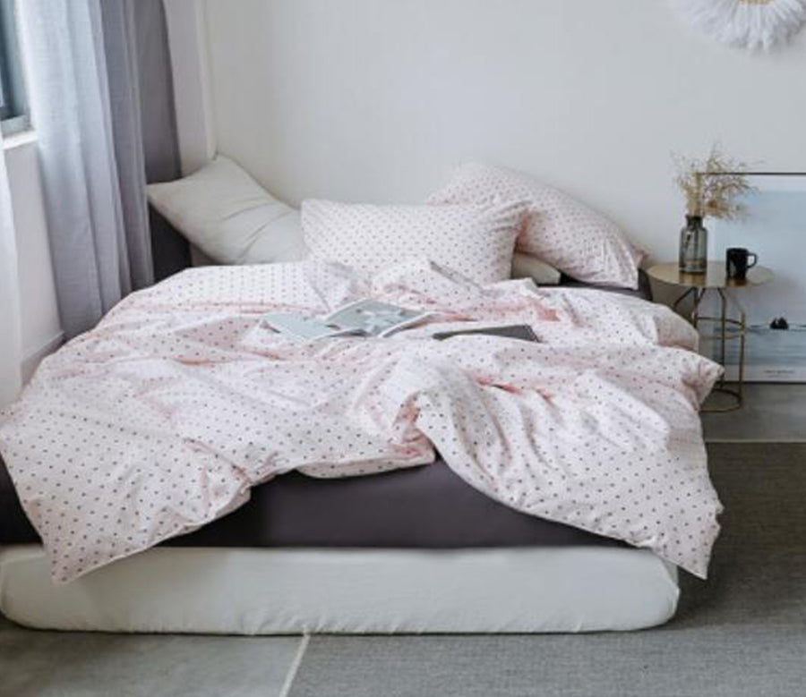 3D Light Pink Wave Point 16009 Bed Pillowcases Quilt