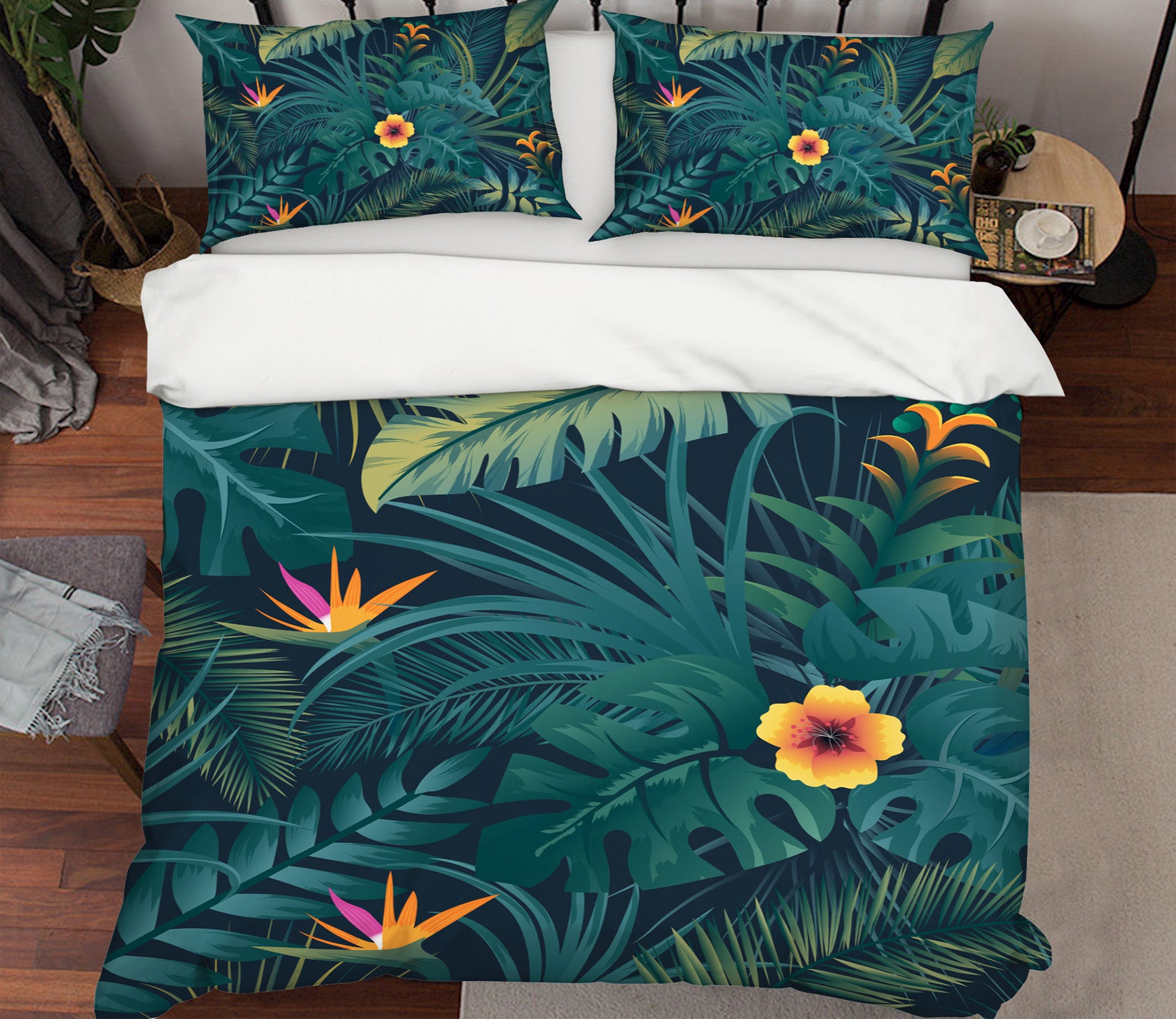 3D Leaves Flowers 60155 Bed Pillowcases Quilt