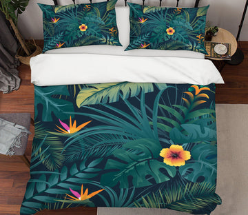3D Leaves Flowers 60155 Bed Pillowcases Quilt