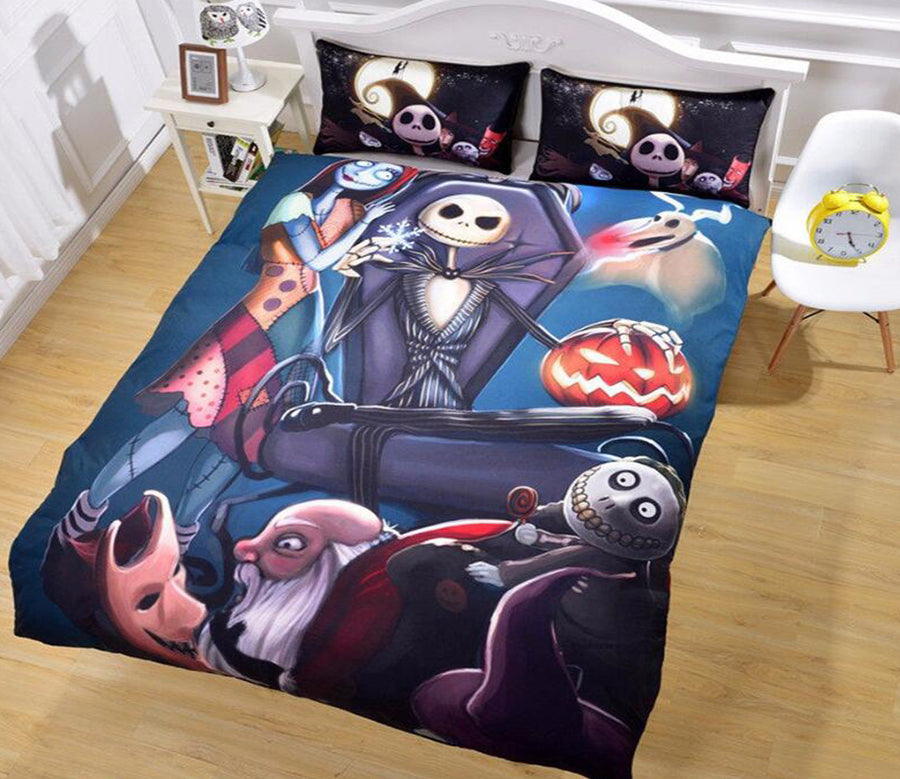 3D Zombie Couple Pumpkin 6022 Bed Pillowcases Quilt