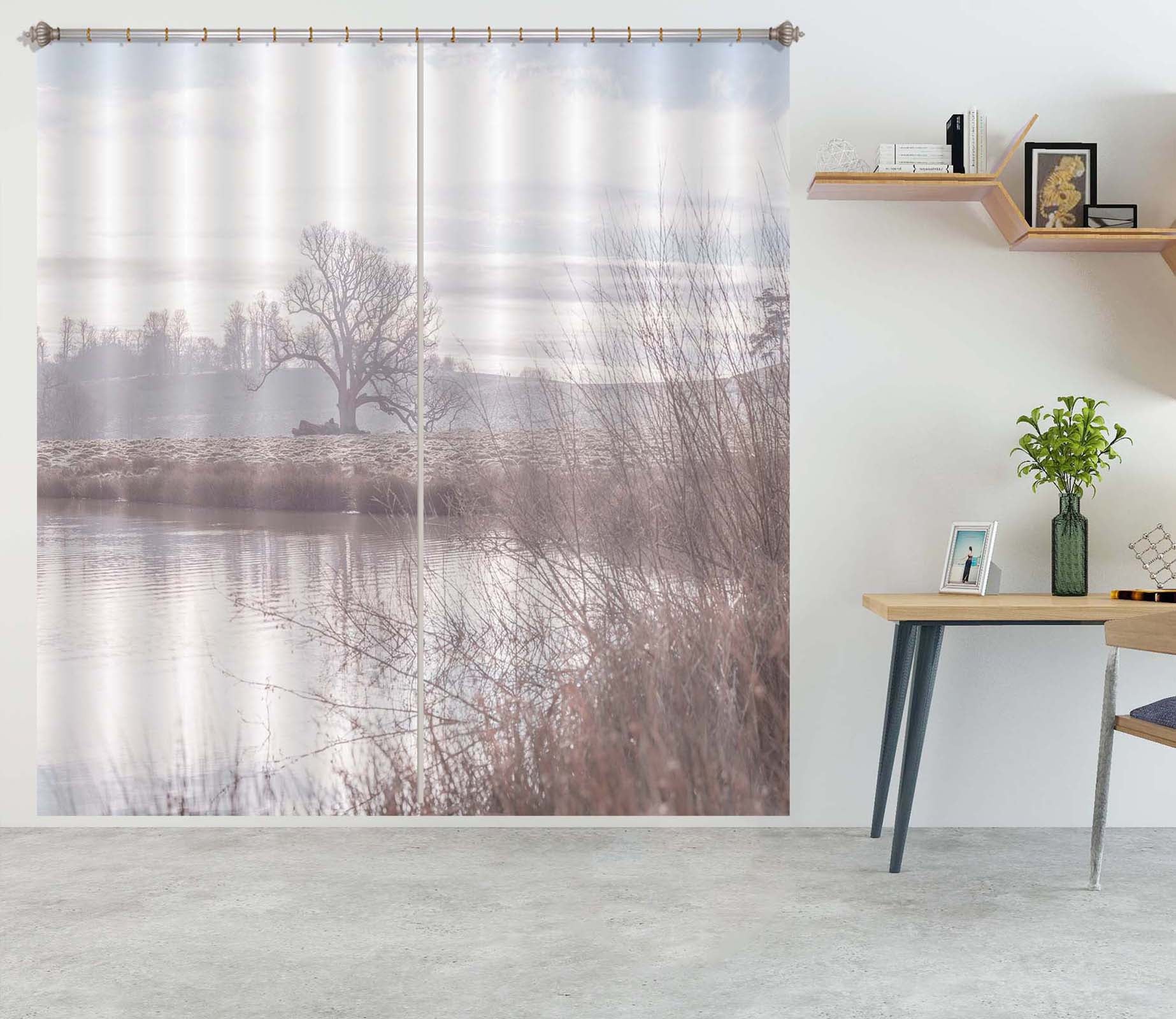 3D Tree Water 6340 Assaf Frank Curtain Curtains Drapes