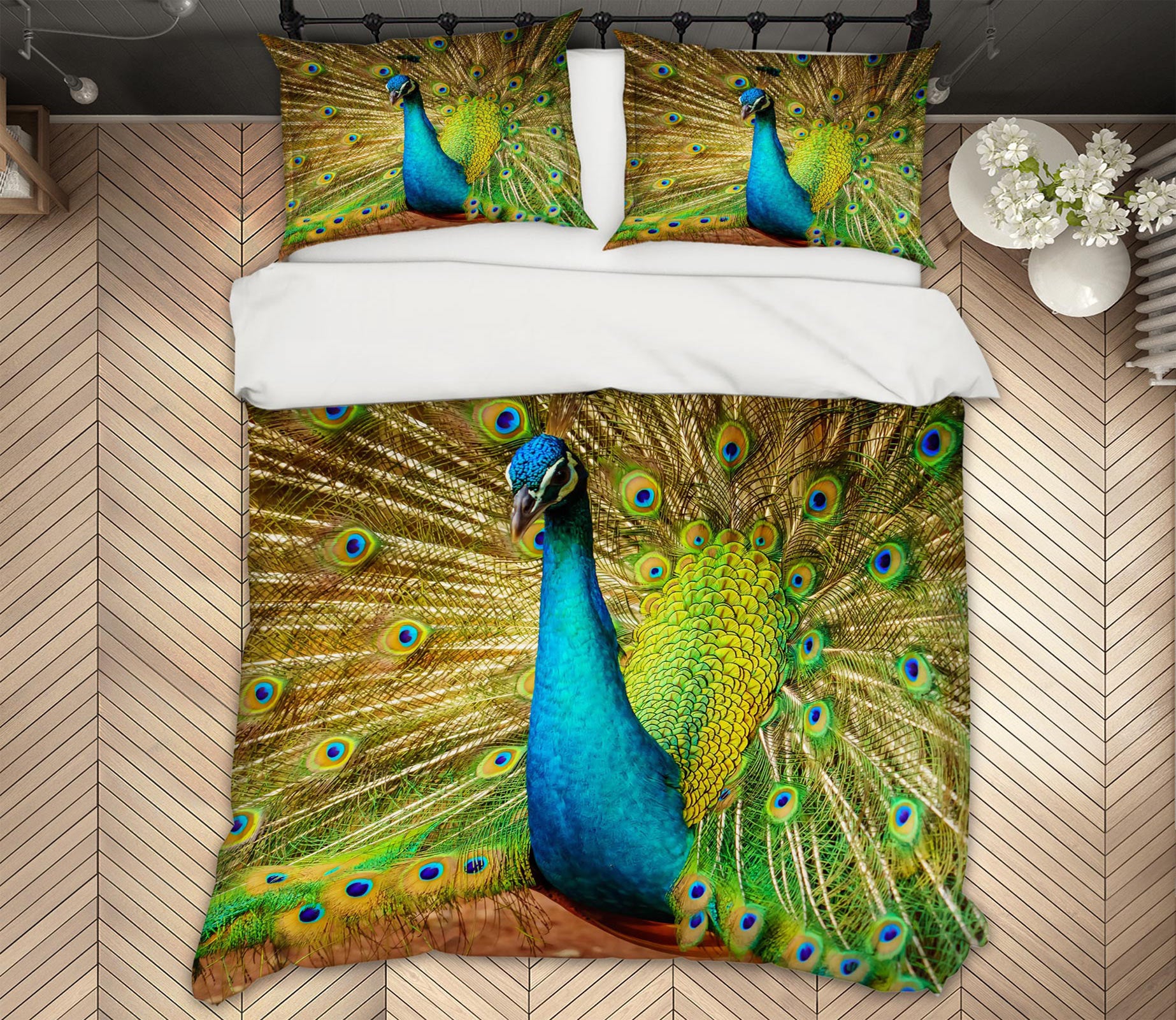 3D Peacock 60001 Bed Pillowcases Quilt