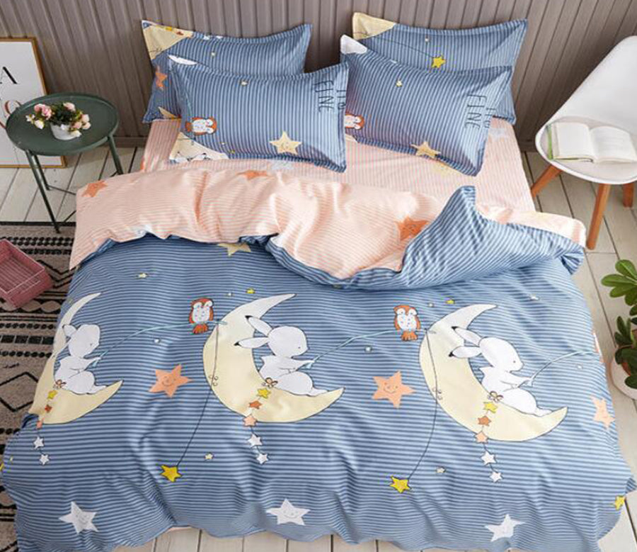 3D Moon Star Rabbit 2015 Bed Pillowcases Quilt