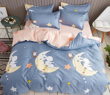 3D Moon Star Rabbit 2015 Bed Pillowcases Quilt