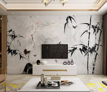 3D Crane Bamboo WC2013 Wall Murals