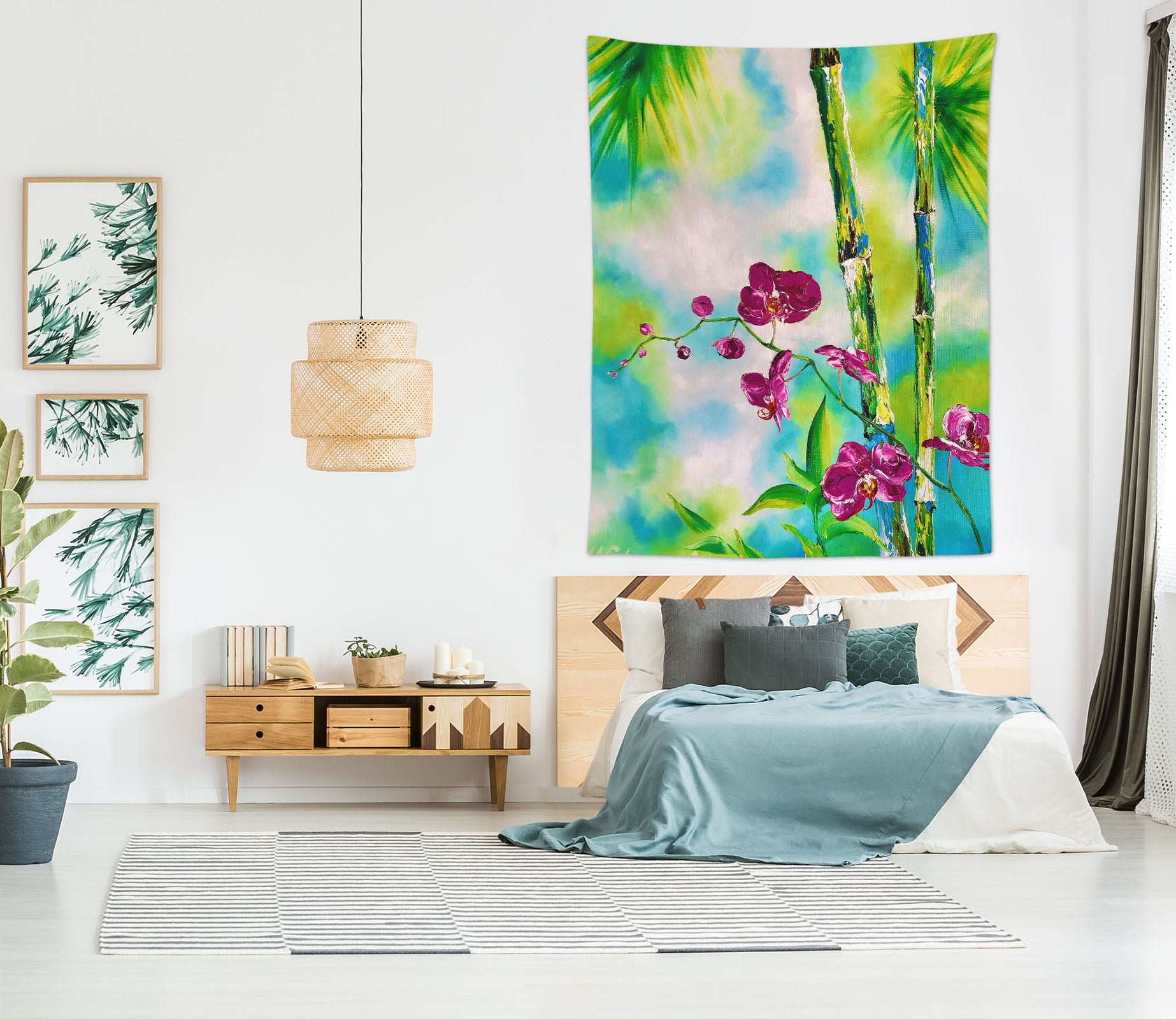 3D Green Bamboo 3677 Skromova Marina Tapestry Hanging Cloth Hang