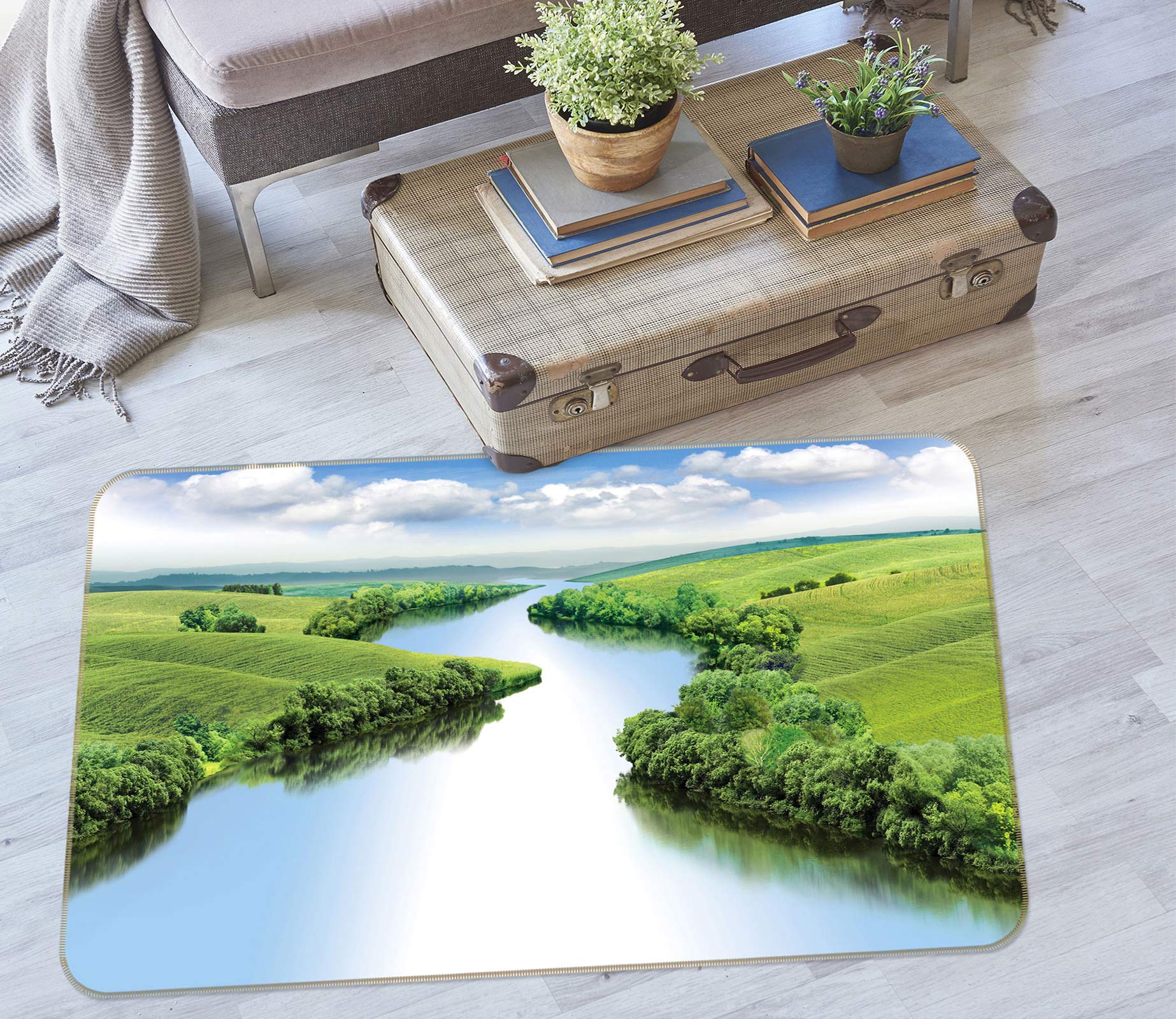 3D River 77130 Non Slip Rug Mat