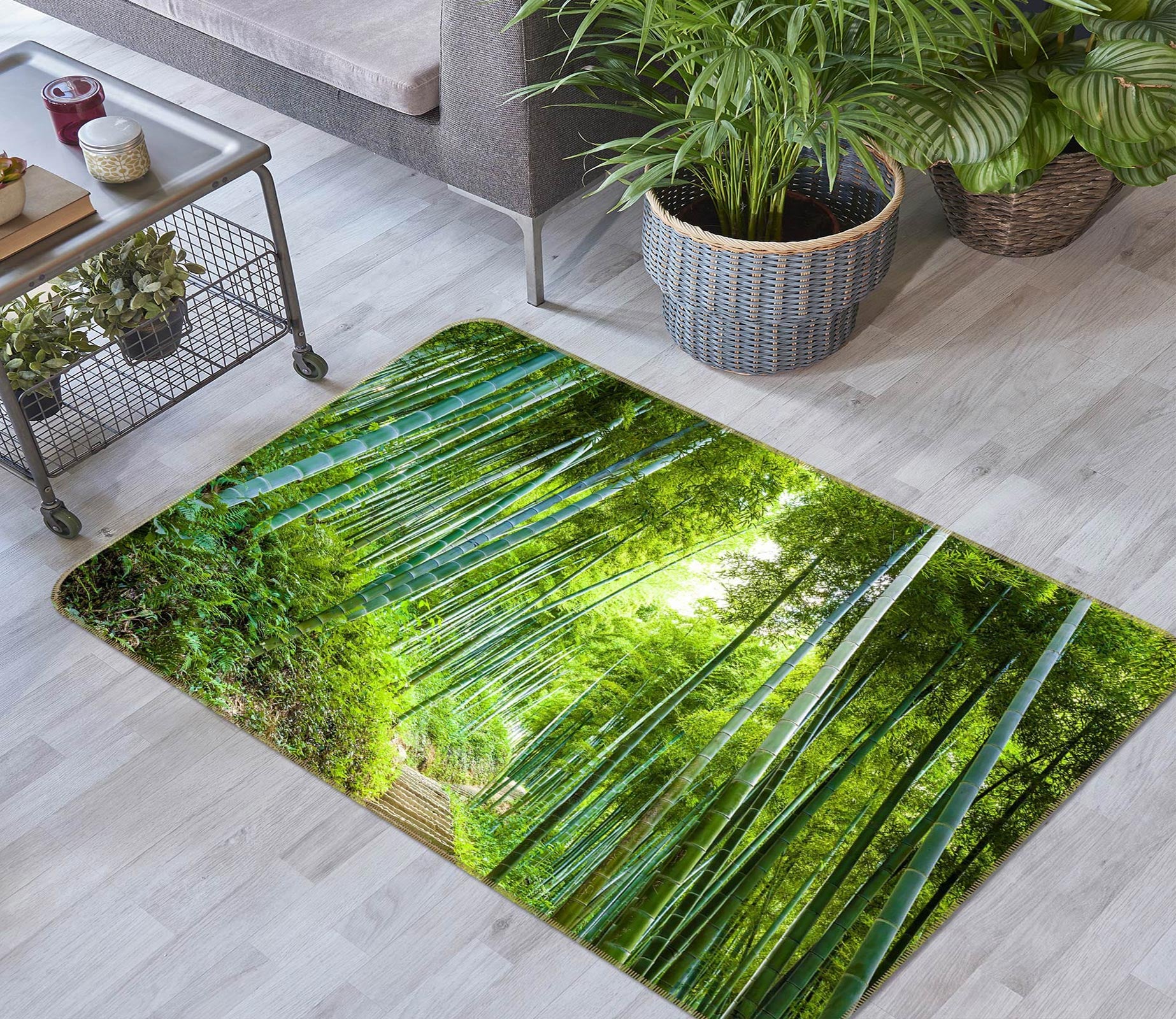 3D Bamboo Forest 76259 Non Slip Rug Mat