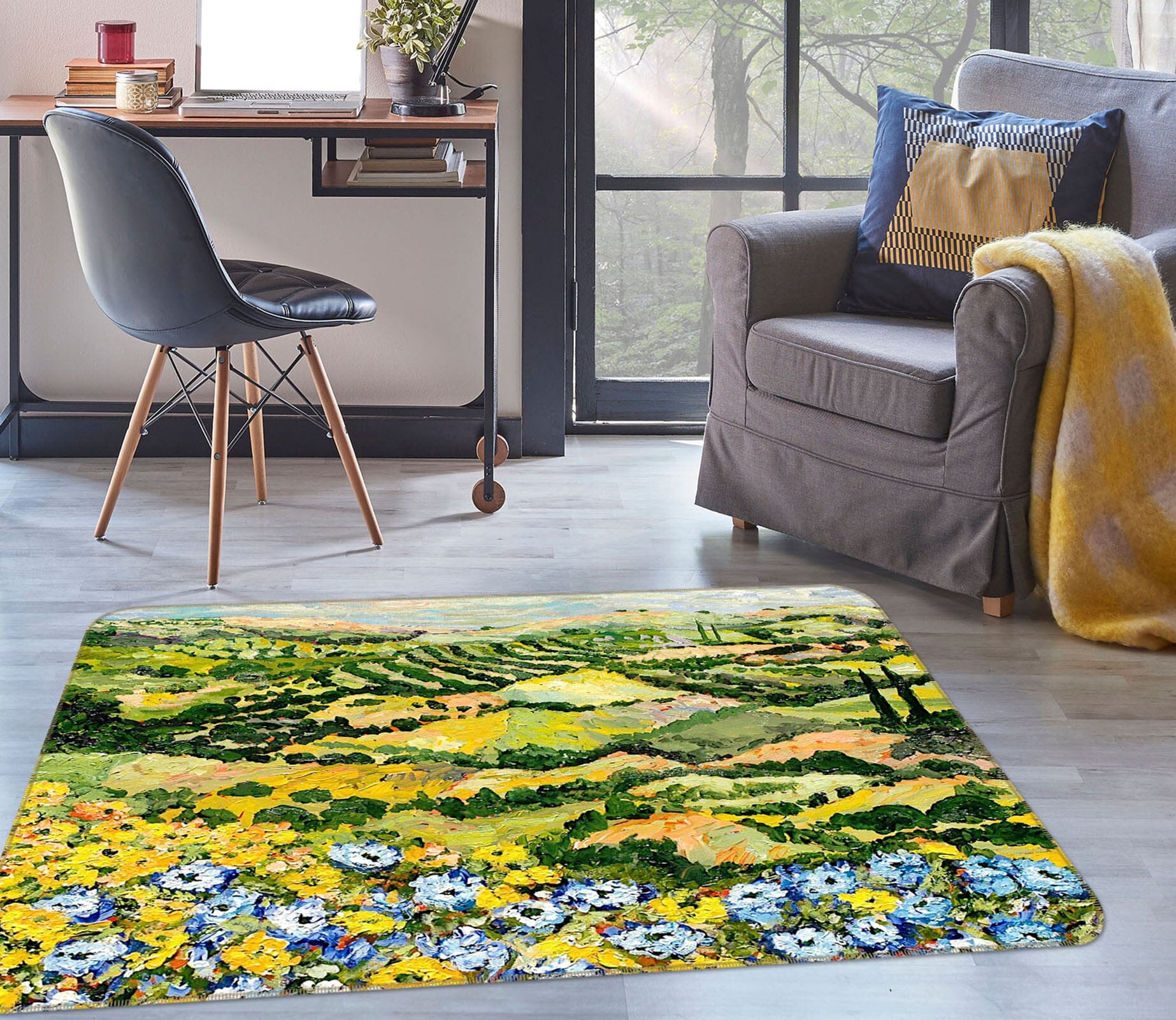 3D Golden Field 1001 Allan P. Friedlander Rug Non Slip Rug Mat Mat AJ Creativity Home 