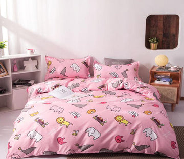 3D Simplify The Cartoon Animals 3066 Bed Pillowcases Quilt