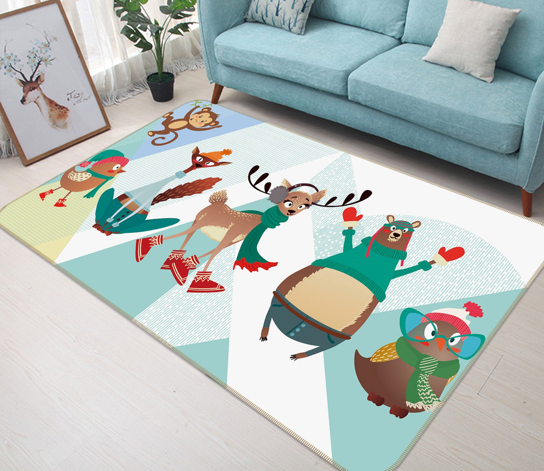 3D Deers 34083 Non Slip Rug Mat