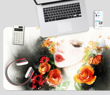 3D Flower Female 17164 Desk Mat