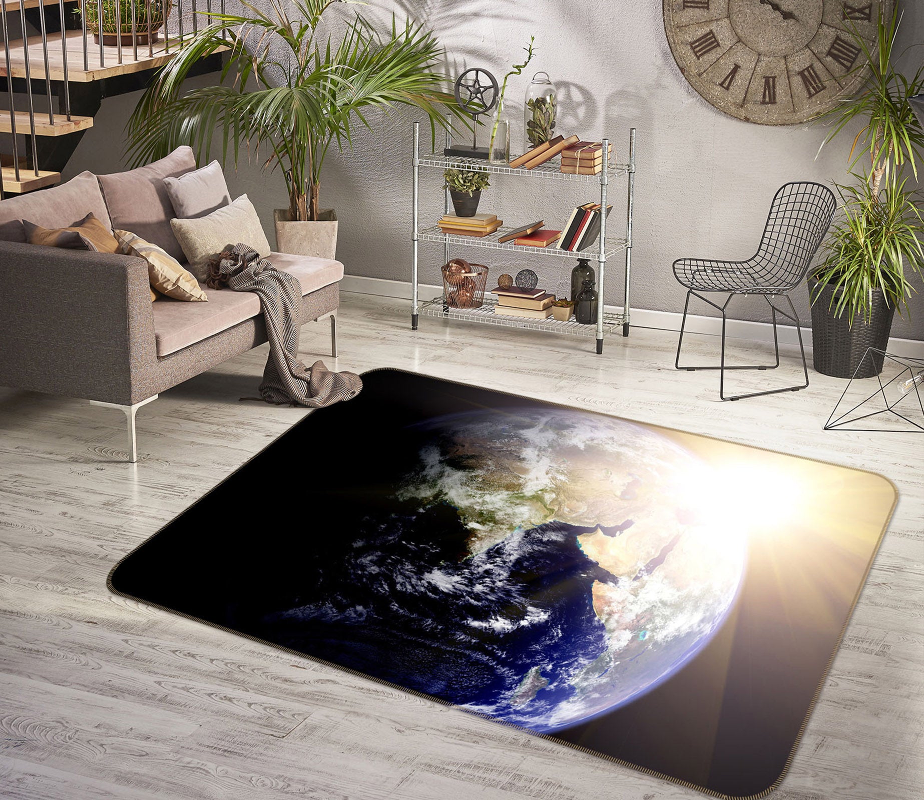 3D Planet Earth 31146 Non Slip Rug Mat