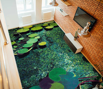 3D Green Lotus Pond 96120 Allan P. Friedlander Floor Mural