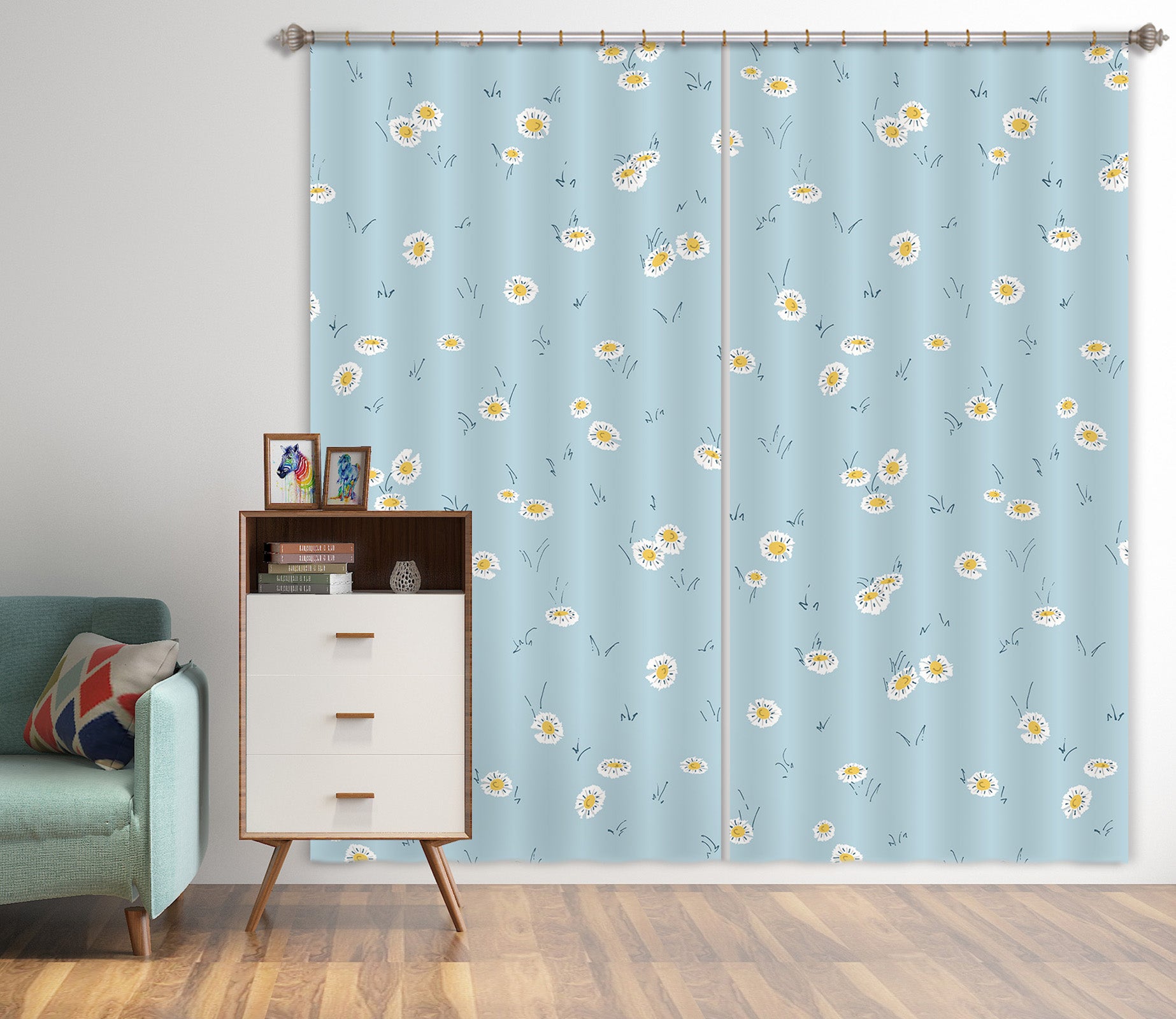 3D Daisy 11187 Kashmira Jayaprakash Curtain Curtains Drapes