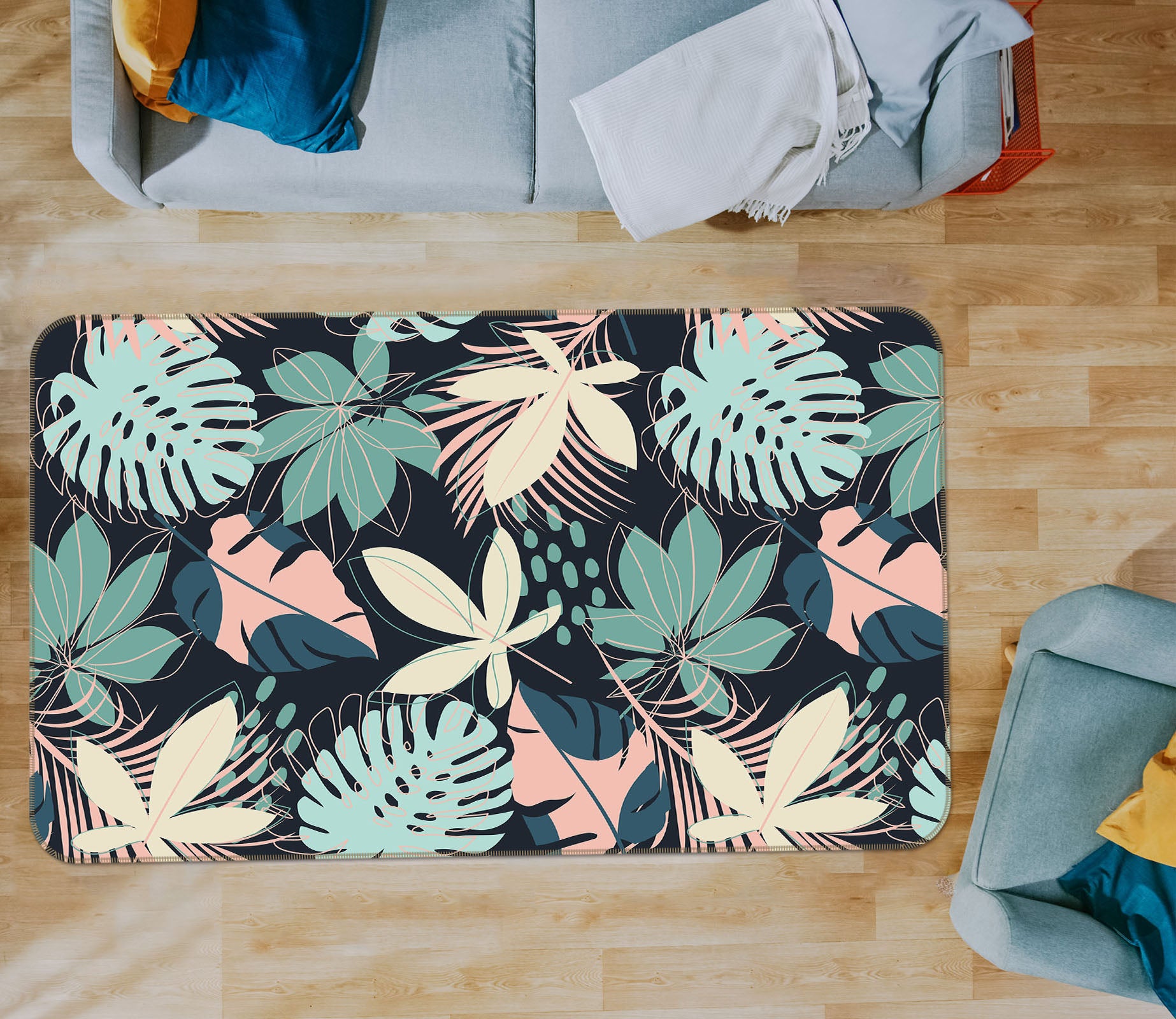 3D Leaves 31043 Non Slip Rug Mat