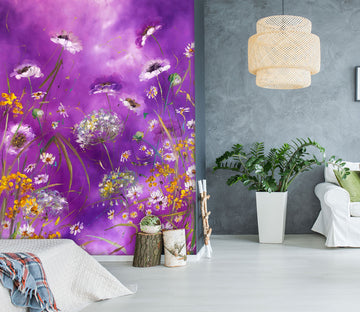 3D Purple Flower 271 Skromova Marina Wall Mural Wall Murals