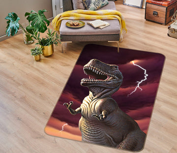 3D Dinosaur Lightning 83100 Jerry LoFaro Rug Non Slip Rug Mat
