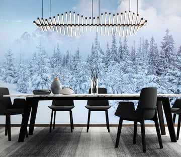3D Snow Forest 58076 Wall Murals
