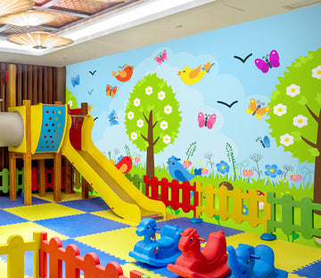 3D Trees Butterfly 1414 Indoor Play Centres Wall Murals