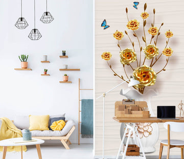 3D Butterfly Flower 1851 Wall Murals Wallpaper AJ Wallpaper 2 