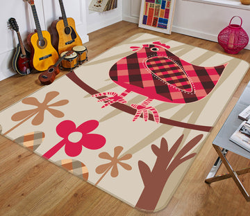 3D Checkered Chicken 32122 Non Slip Rug Mat