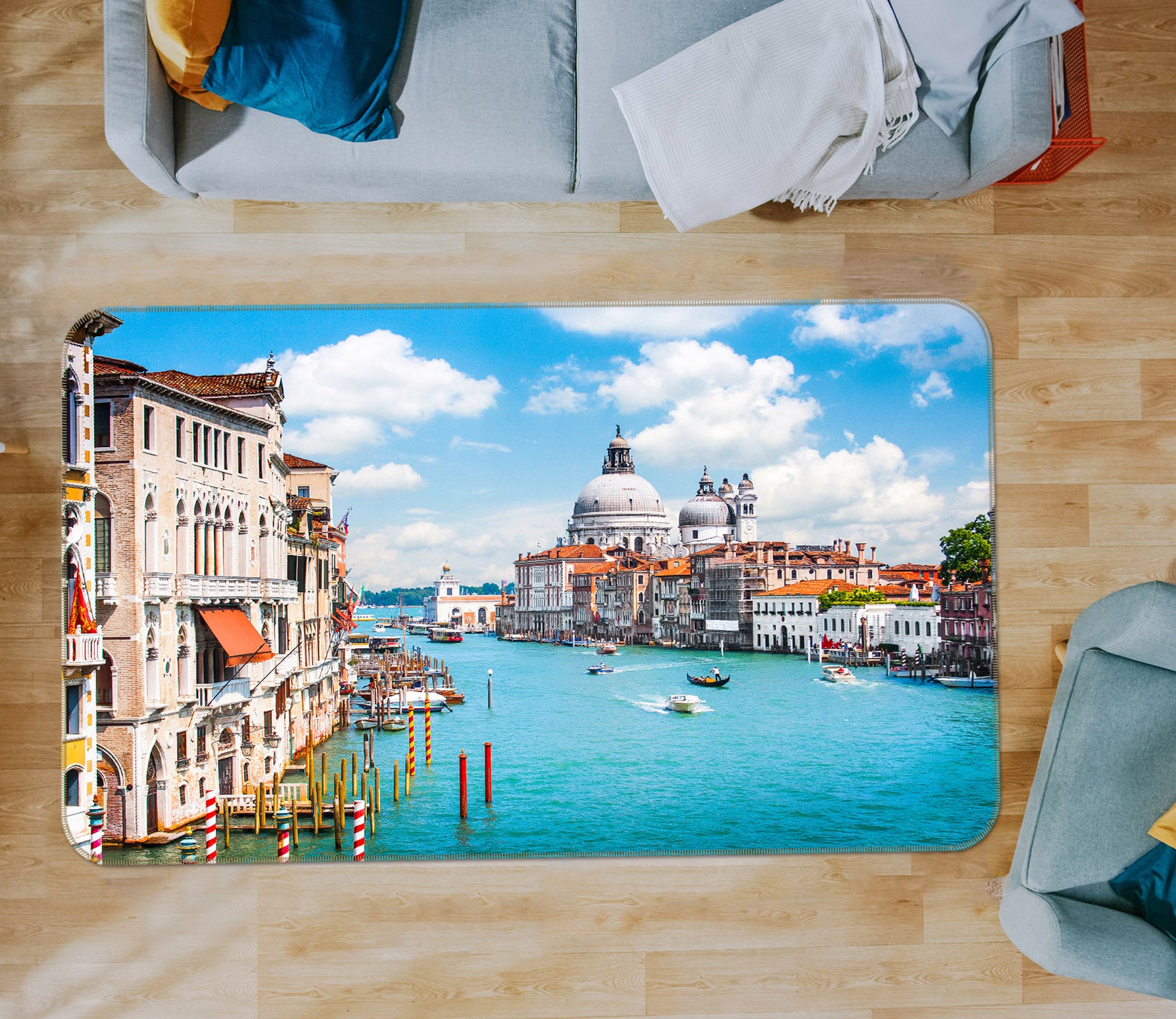 3D Water City 36041 Non Slip Rug Mat