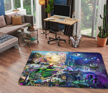 3D Dream World 3006 Rose Catherine Khan Rug Non Slip Rug Mat Mat AJ Creativity Home 
