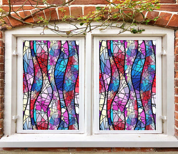 3D Color Graffiti 327 Window Film Print Sticker Cling Stained Glass UV Block