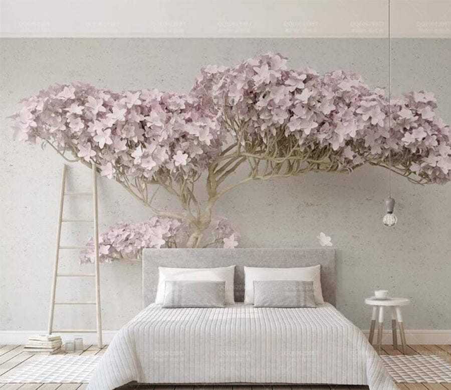 3D Pink Tree WC198 Wall Murals Wallpaper AJ Wallpaper 2 