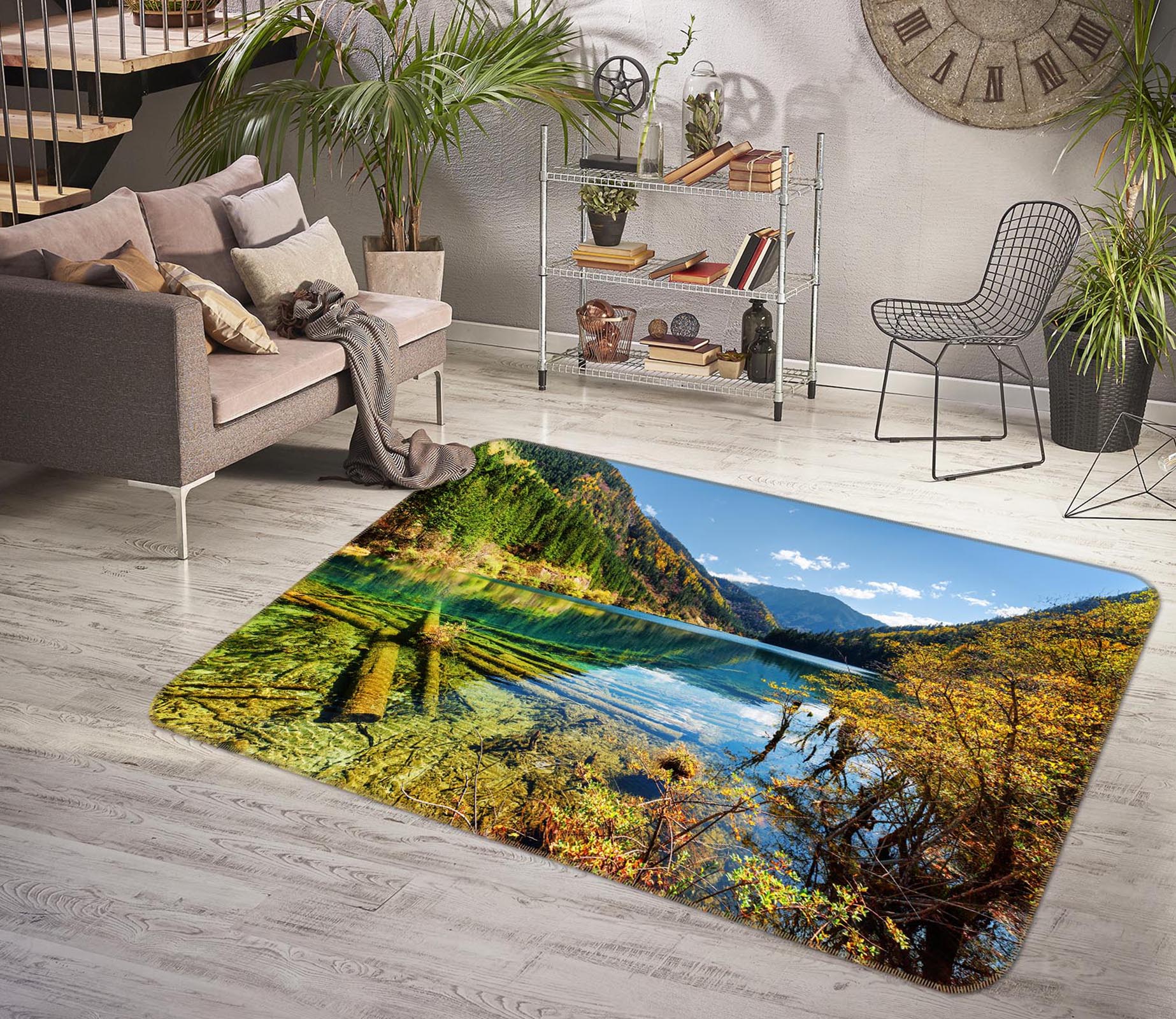 3D Lake 29215 Non Slip Rug Mat